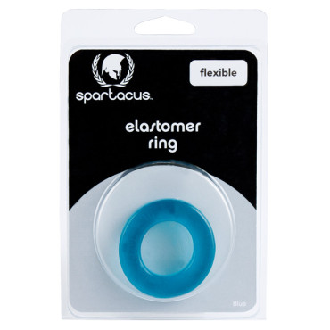 Spartacus Elastomer Cock Ring - Metro Blue