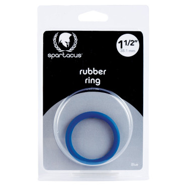 Spartacus 1.5" Rubber Cock Ring - Blue