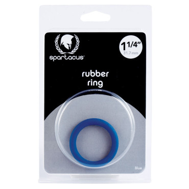 Spartacus 1.25" Rubber Cock Ring -  Blue