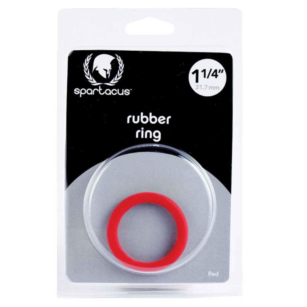 Spartacus 1.25" Rubber Cock Ring - Red