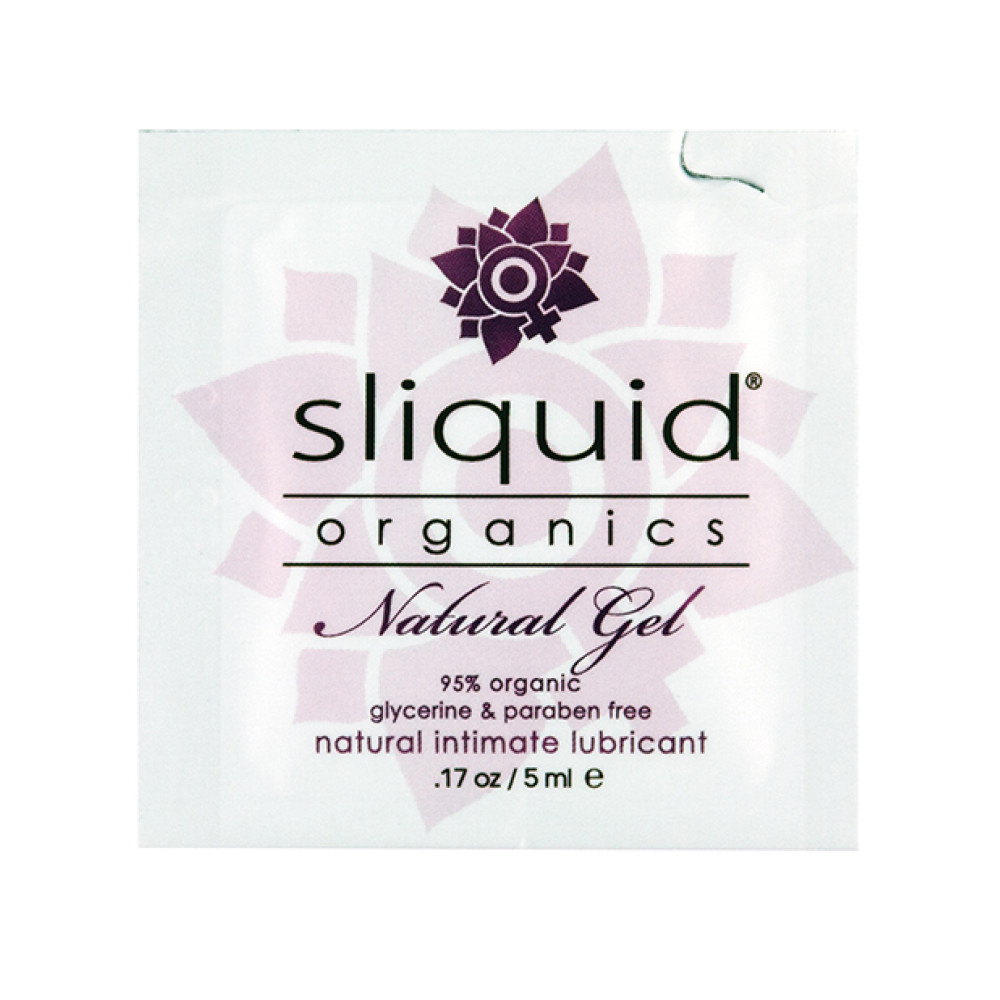 Sliquid Organics Natural Lubricating Gel - .17 oz Pillow