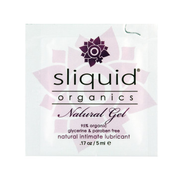 Sliquid Organics Natural Lubricating Gel - .17 oz Pillow