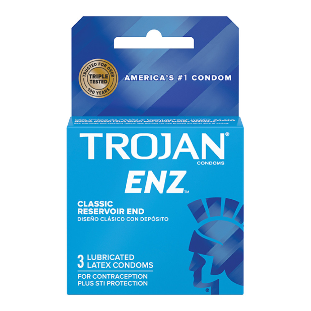 Trojan Enz Lubricated Condoms - Box of 3