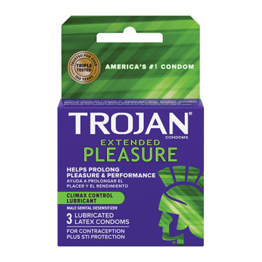 Trojan Extended Pleasure Condom - Box of 3