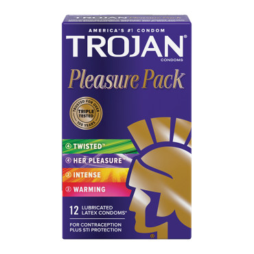 Trojan Pleasure Condoms - Asst. Box of 12
