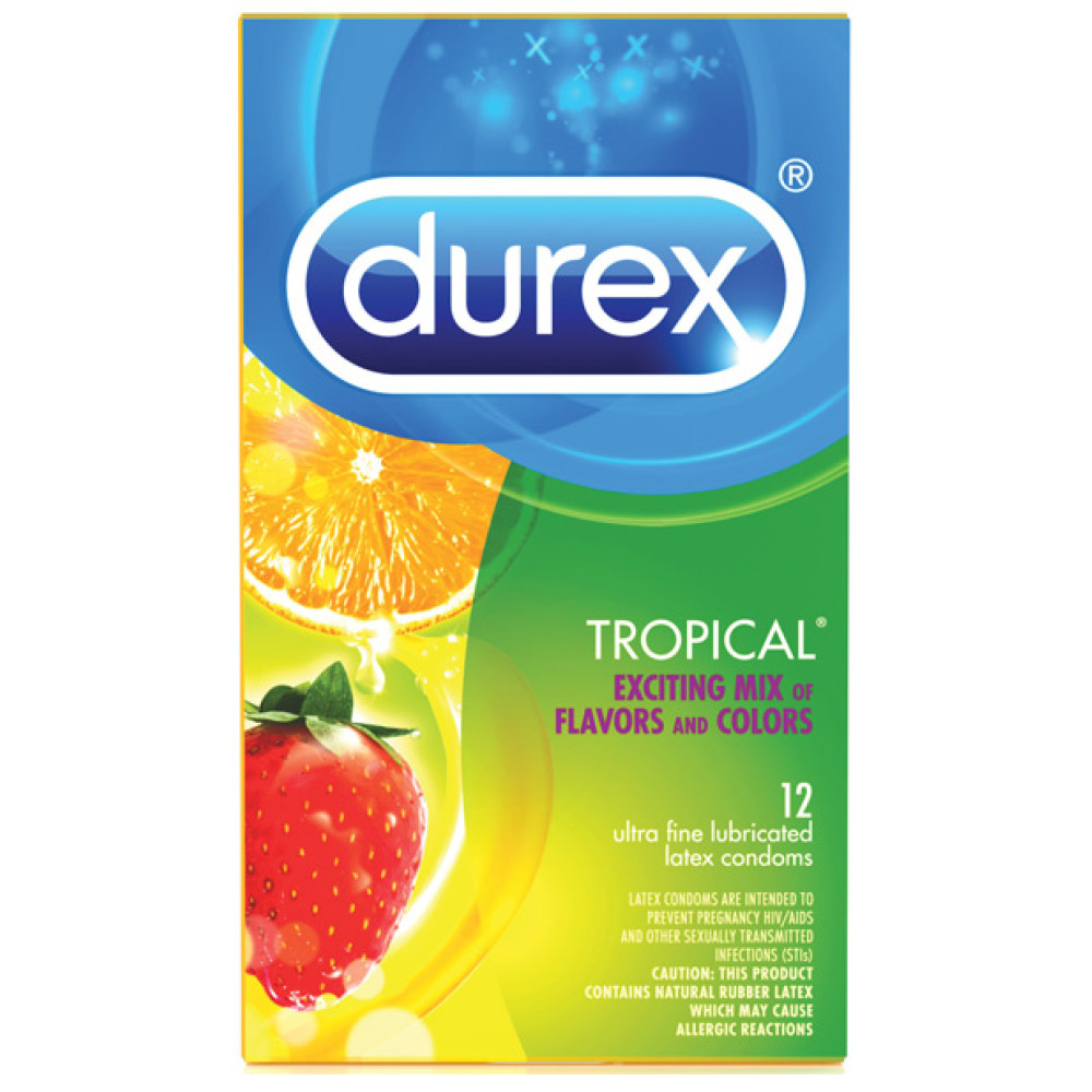 Durex Tropical Color & Scents Condoms  - Box of 12