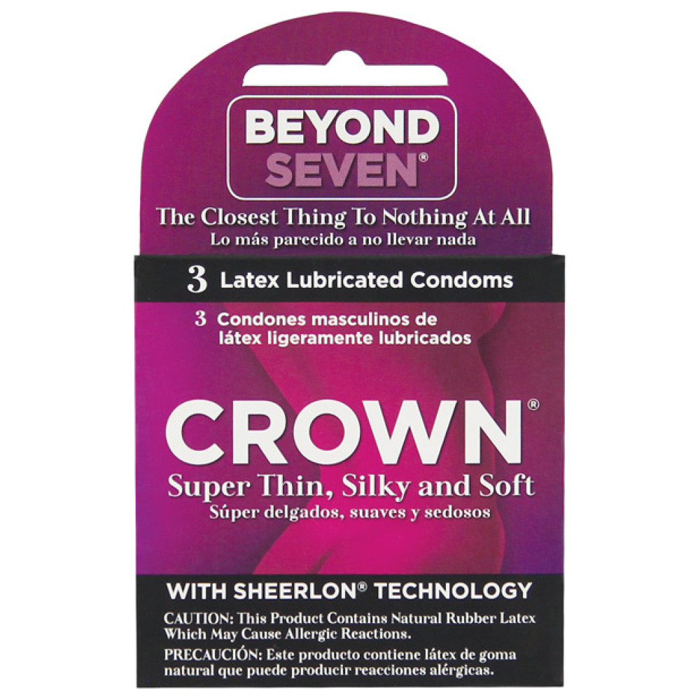 Crown Lubricated Condoms - Box of 3