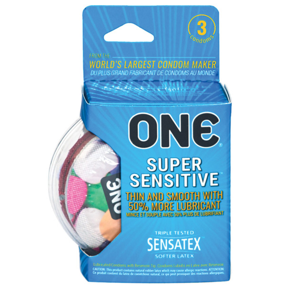 One Super Sensitive Condoms - Box of 3
