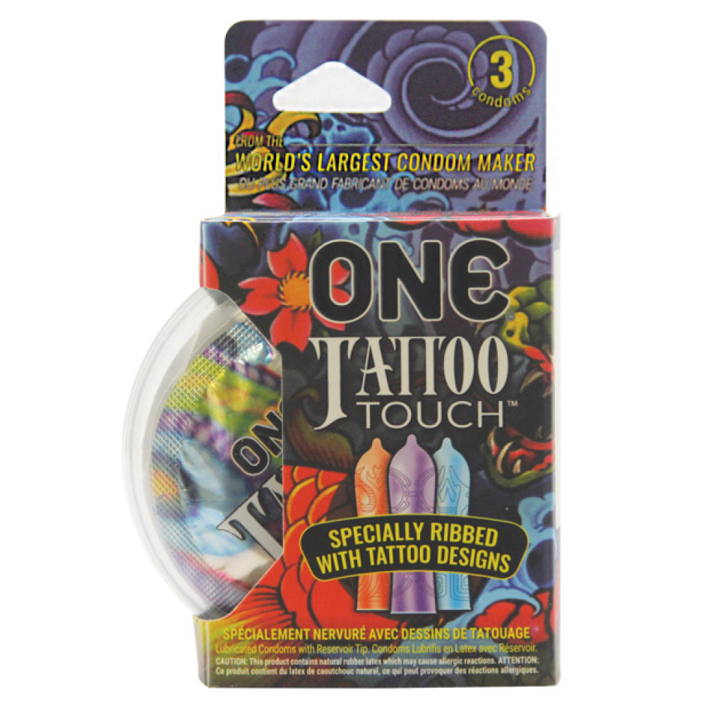 One Tattoo Touch Condoms - Pack of 3