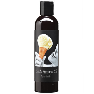 Earthly Body Edible Massage Oil - 8 oz French Vanilla