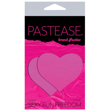 Pastease Basic Heart Black Light Reactive - Neon Pink O/S
