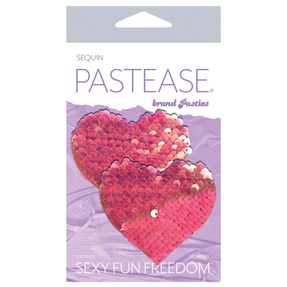 Pastease Premium Color Changing Flip Sequins Heart - Pink O/S