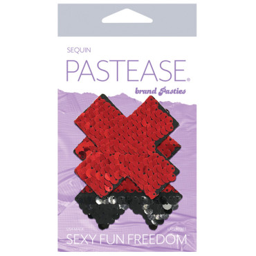 Pastease Premium Color Changing Flip Sequins Cross - Red/Black O/S