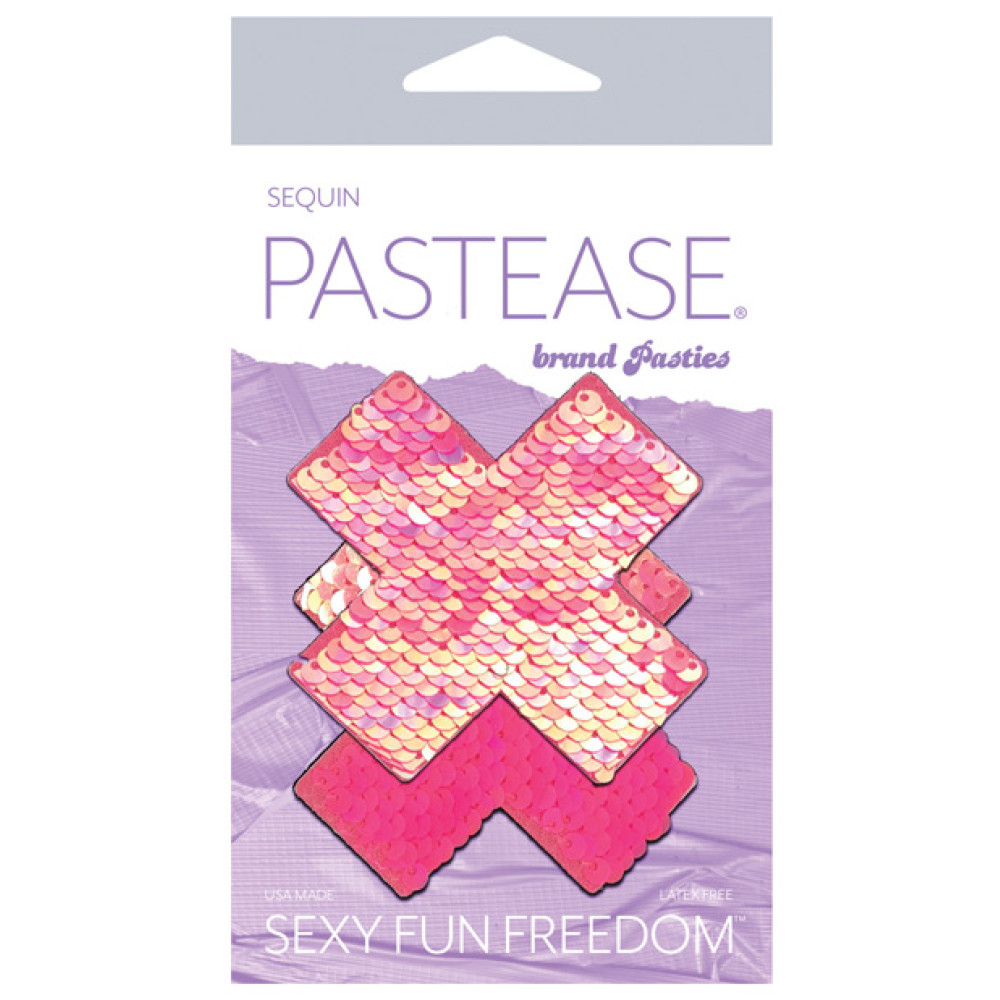 Pastease Premium Color Changing Flip Sequins Cross - Pink O/S