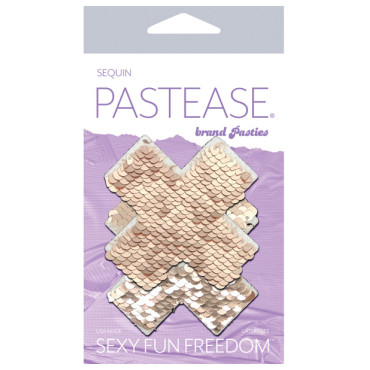 Pastease Premium Color Changing Flip Sequins Cross - Rose Gold O/S