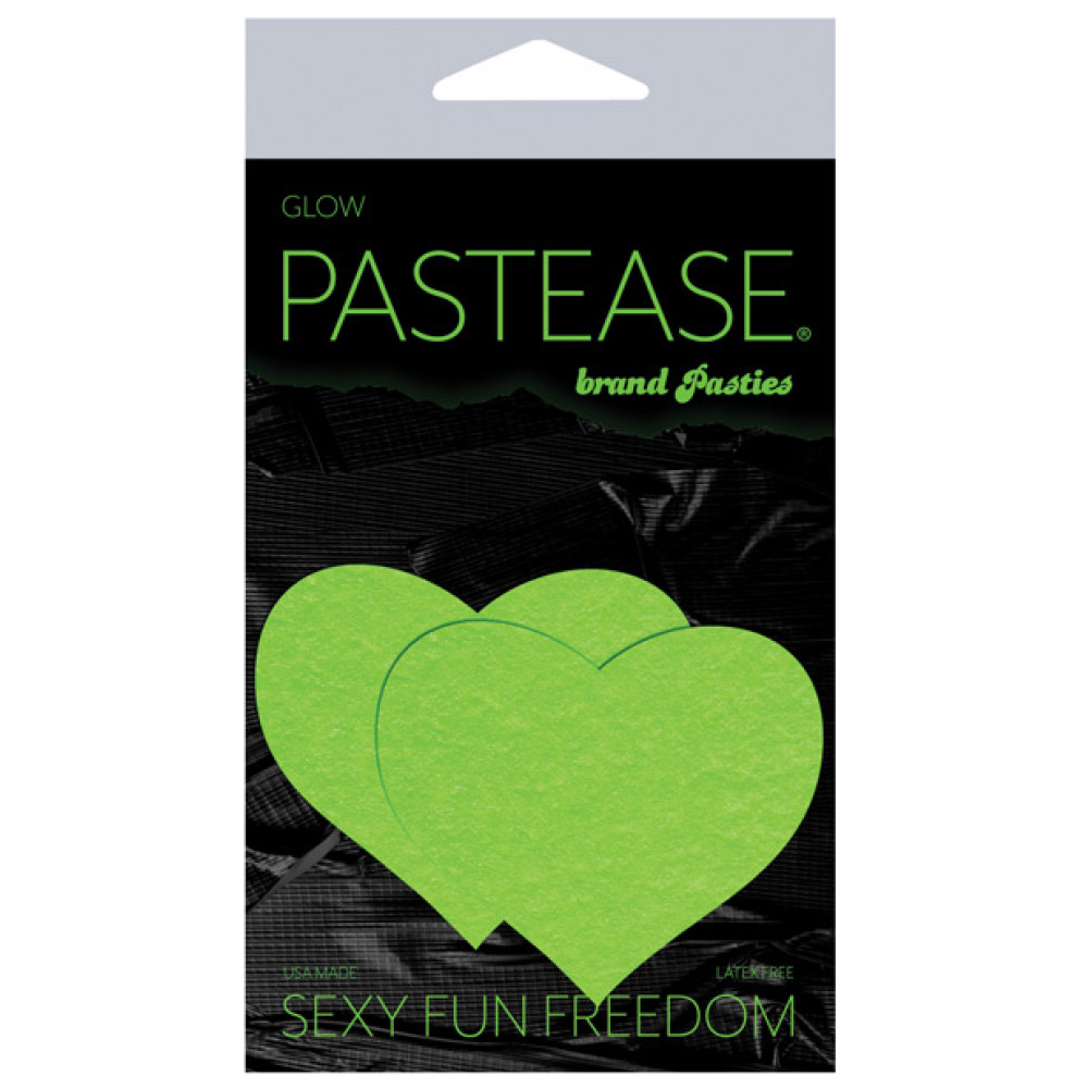 Pastease Premium Heart - Glow in the Dark Green O/S