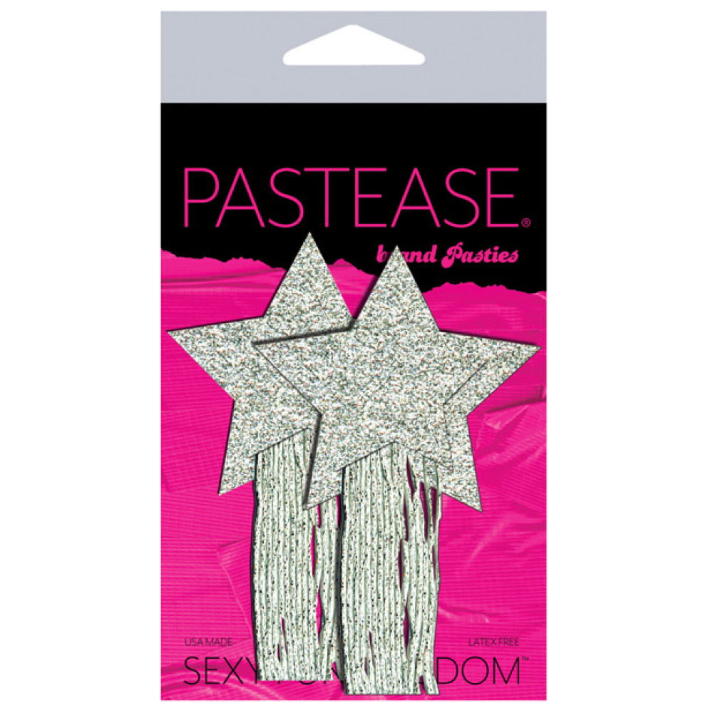 Pastease Tassle Glitter  Stars - Silver O/S