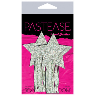 Pastease Tassle Glitter  Stars - Silver O/S