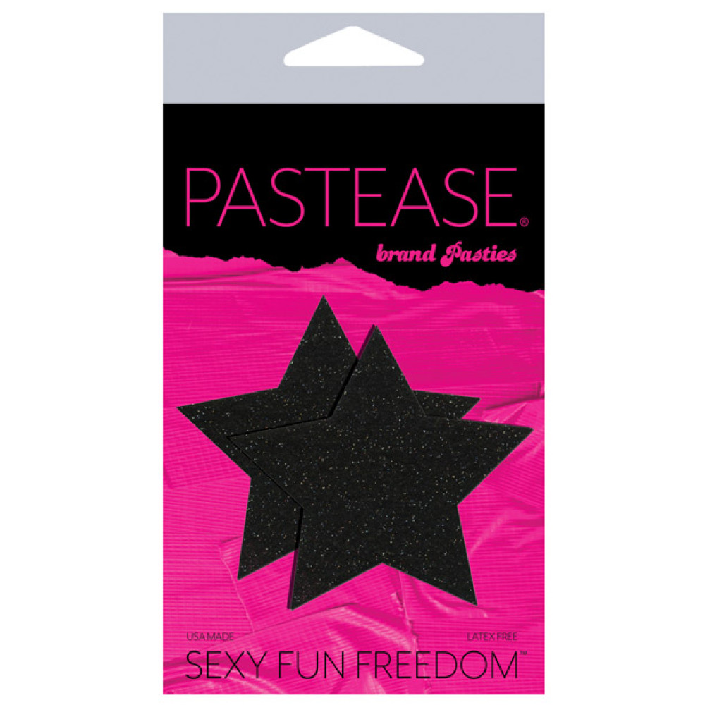 Pastease Premium Glitter Star - Black O/S