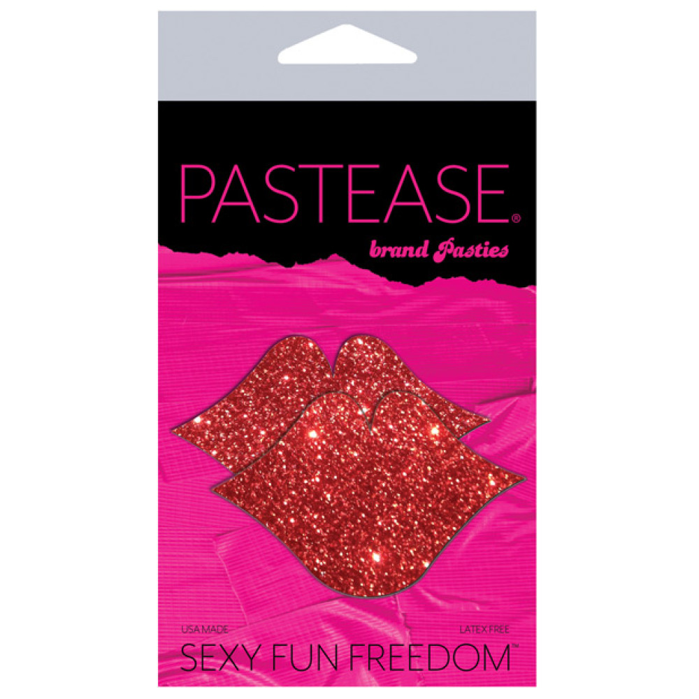 Pastease Premium Glitter Lips - Red O/S