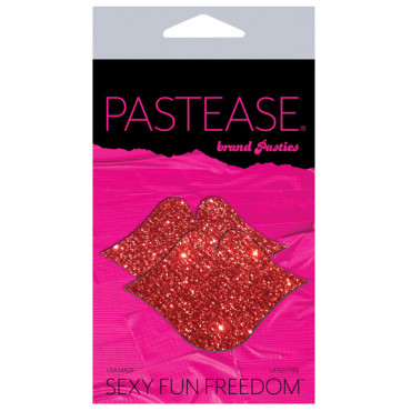 Pastease Premium Glitter Lips - Red O/S