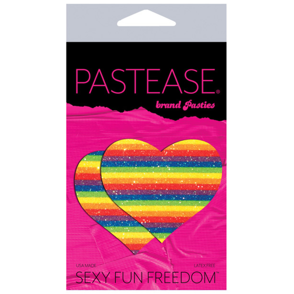 Pastease Premium Glitter Heart -Rainbow O/S