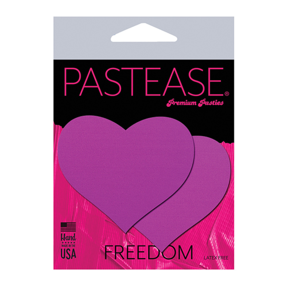 Pastease Basic Heart Black Light Reactive - Neon Purple O/S