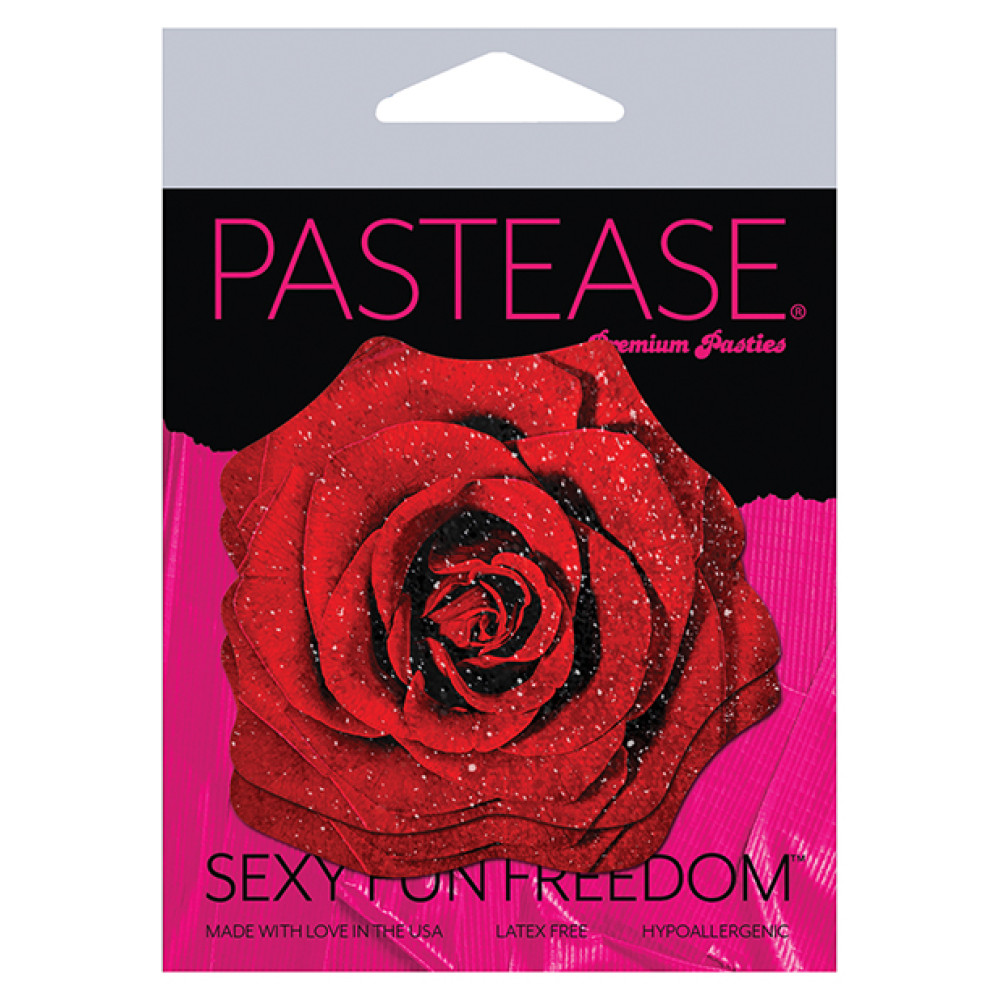 Pastease Premium Glitter Velvet Blooming Rose - Red O/S