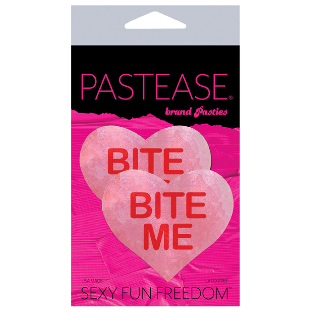 Pastease Premium Bite Me Heart - Pink/Red O/S