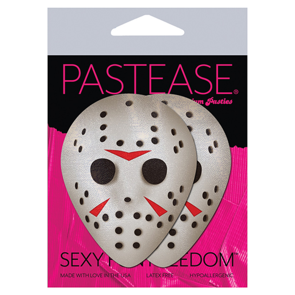 Pastease Premium Scary Halloween Hockey Mask  - White O/S