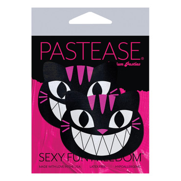 Pastease Premium Grinning Kitty Cat - Black/Pink O/S