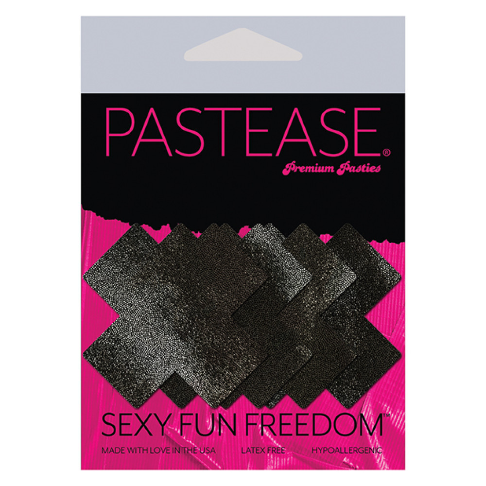 Pastease Premium Petites Liquid Cross - Black O/S Pack of 2 Pair