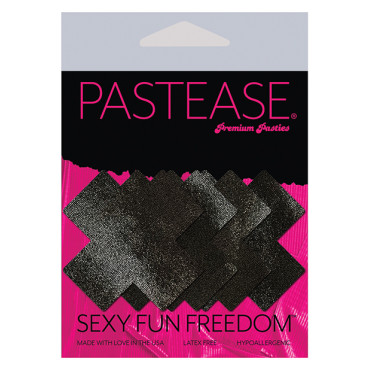 Pastease Premium Petites Liquid Cross - Black O/S Pack of 2 Pair