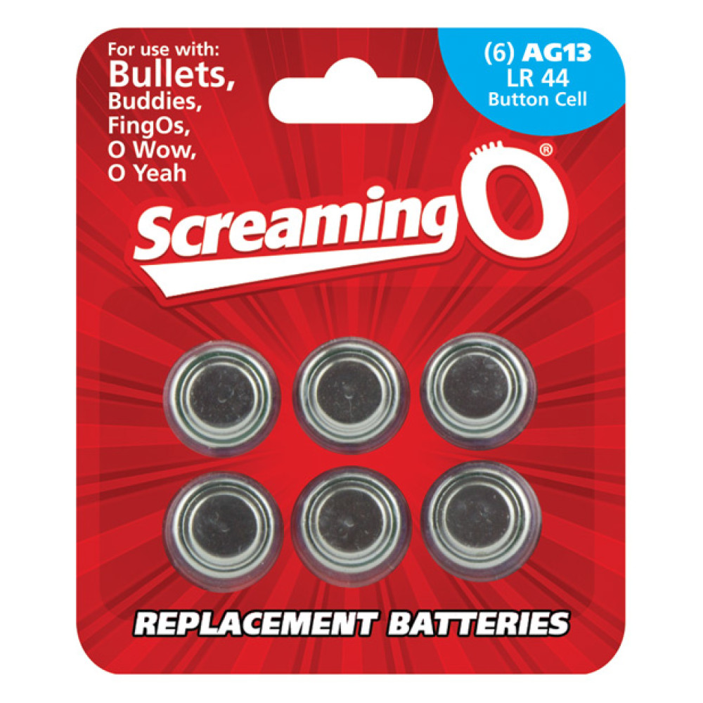 Screaming O AG13 Batteries - Sheet of 6 (Bullet, OWow, FingO, Bullet Buddies, O Gee)