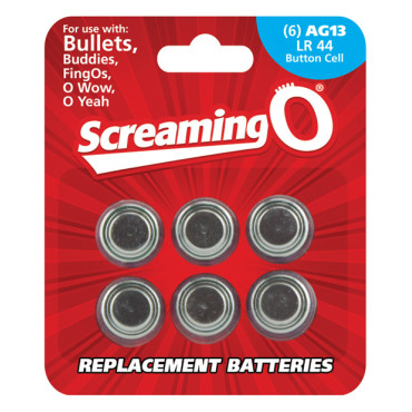 Screaming O AG13 Batteries - Sheet of 6 (Bullet, OWow, FingO, Bullet Buddies, O Gee)