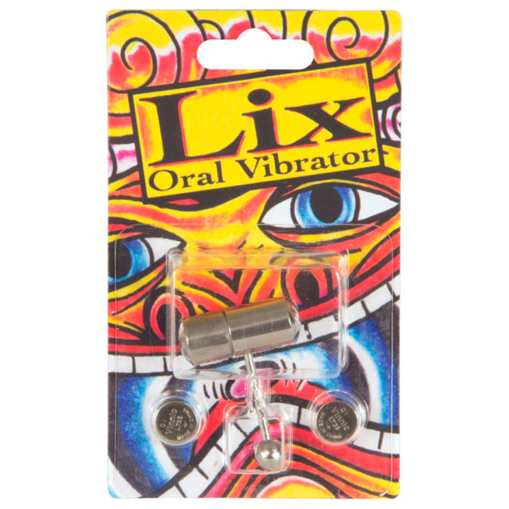 Lix Oral Vibrator Tongue Ring - Chrome
