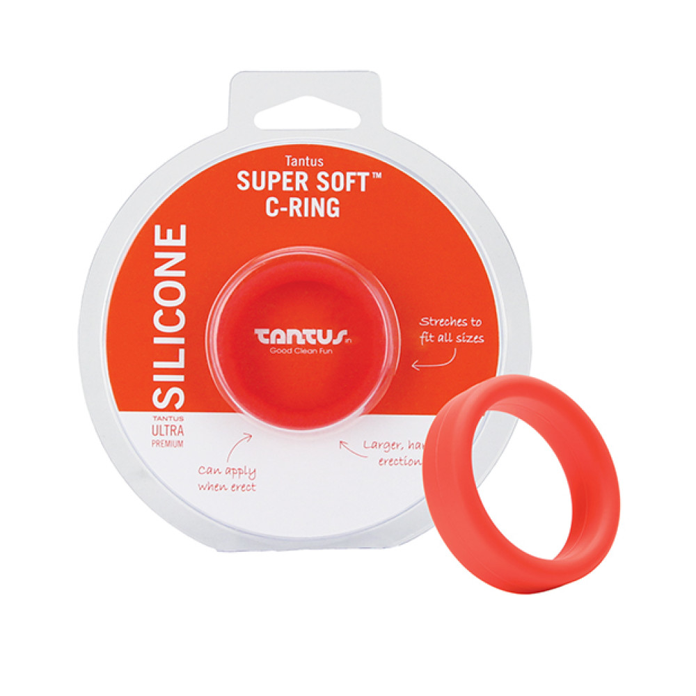 Tantus 1.5" Supersoft C Ring - Crimson