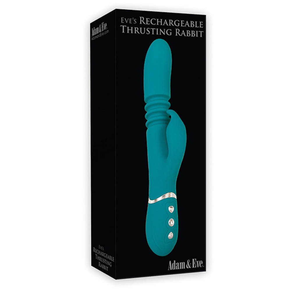 Adam & Eve Eve's Rechargeable Thrusting Rabbit - Green