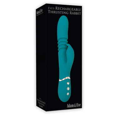 Adam & Eve Eve's Rechargeable Thrusting Rabbit - Green