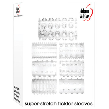 Adam & Eve Super Stretch Tickler Sleeves - Clear