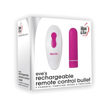 Adam & Eve Eve's Rechargeable Remote Control Bullet - Pink/White