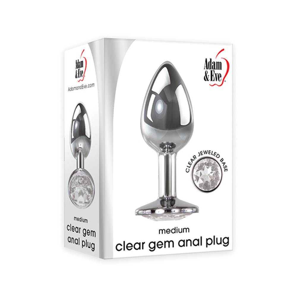 Adam & Eve Clear Gem Anal Plug Medium