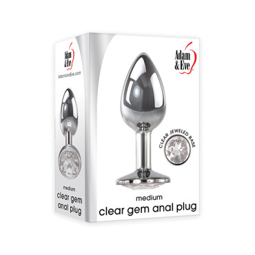 Adam & Eve Clear Gem Anal Plug Medium
