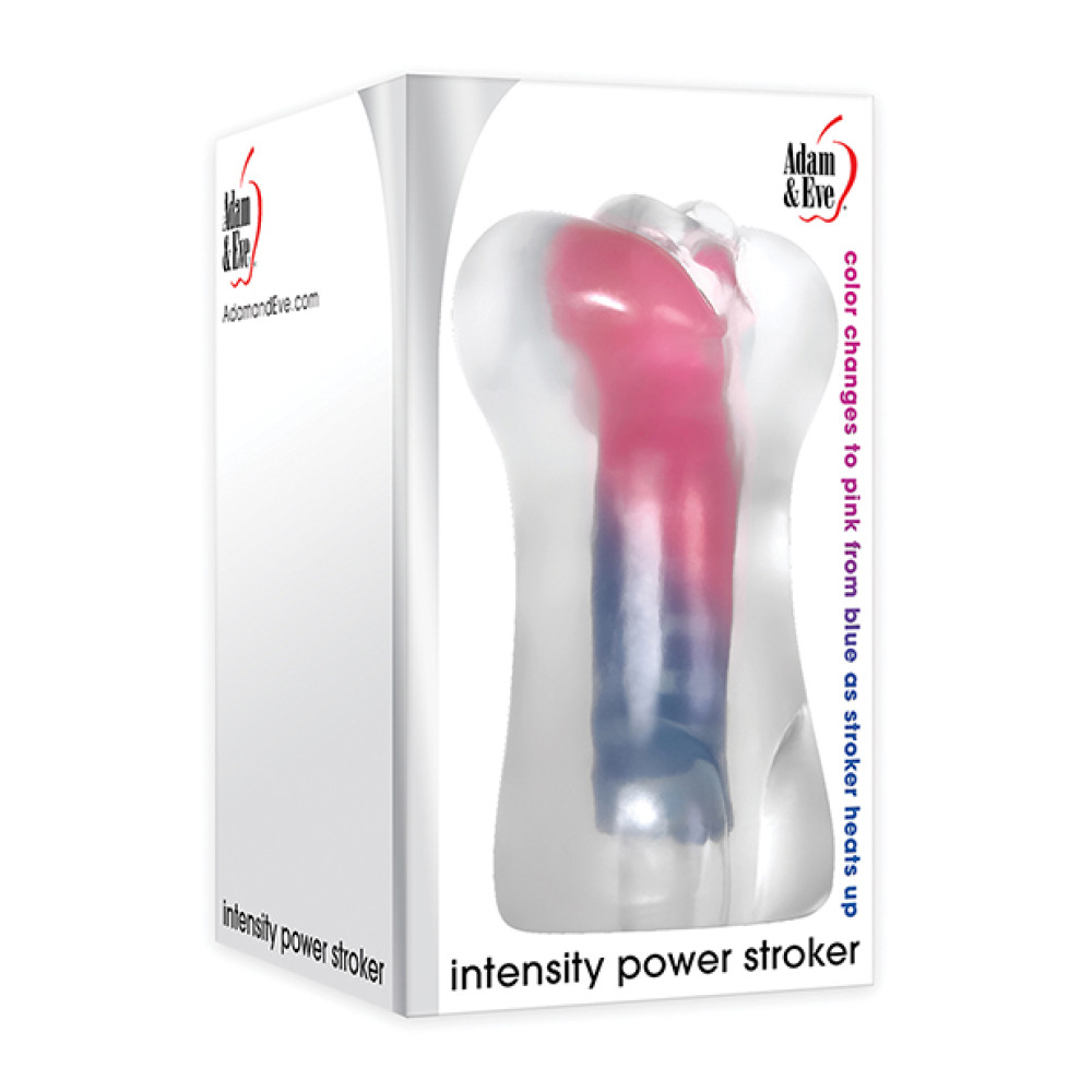 Adam & Eve Intensity Power Stroker - Clear/Blue