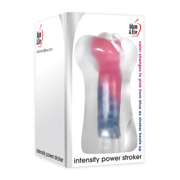 Adam & Eve Intensity Power Stroker - Clear/Blue