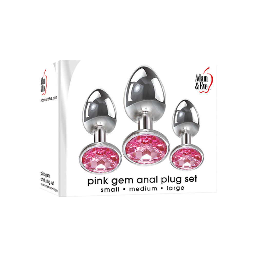 Adam & Eve Pink Gem Anal Plug Set