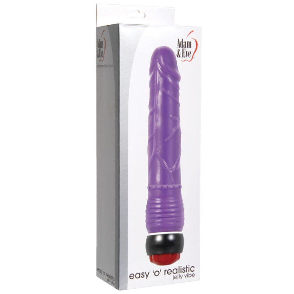 Adam & Eve Easy O Realistic Jelly Vibe - Purple