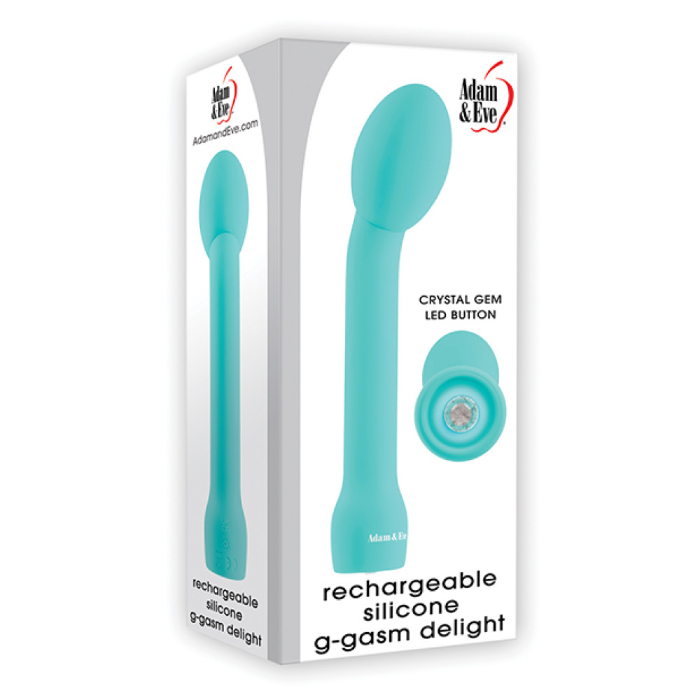Adam & Eve G-Gasm Delight Rechargeable Silicone G Spot Vibe - Teal