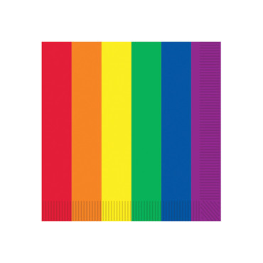 Pride Luncheon Napkins - Rainbow Pack of 16
