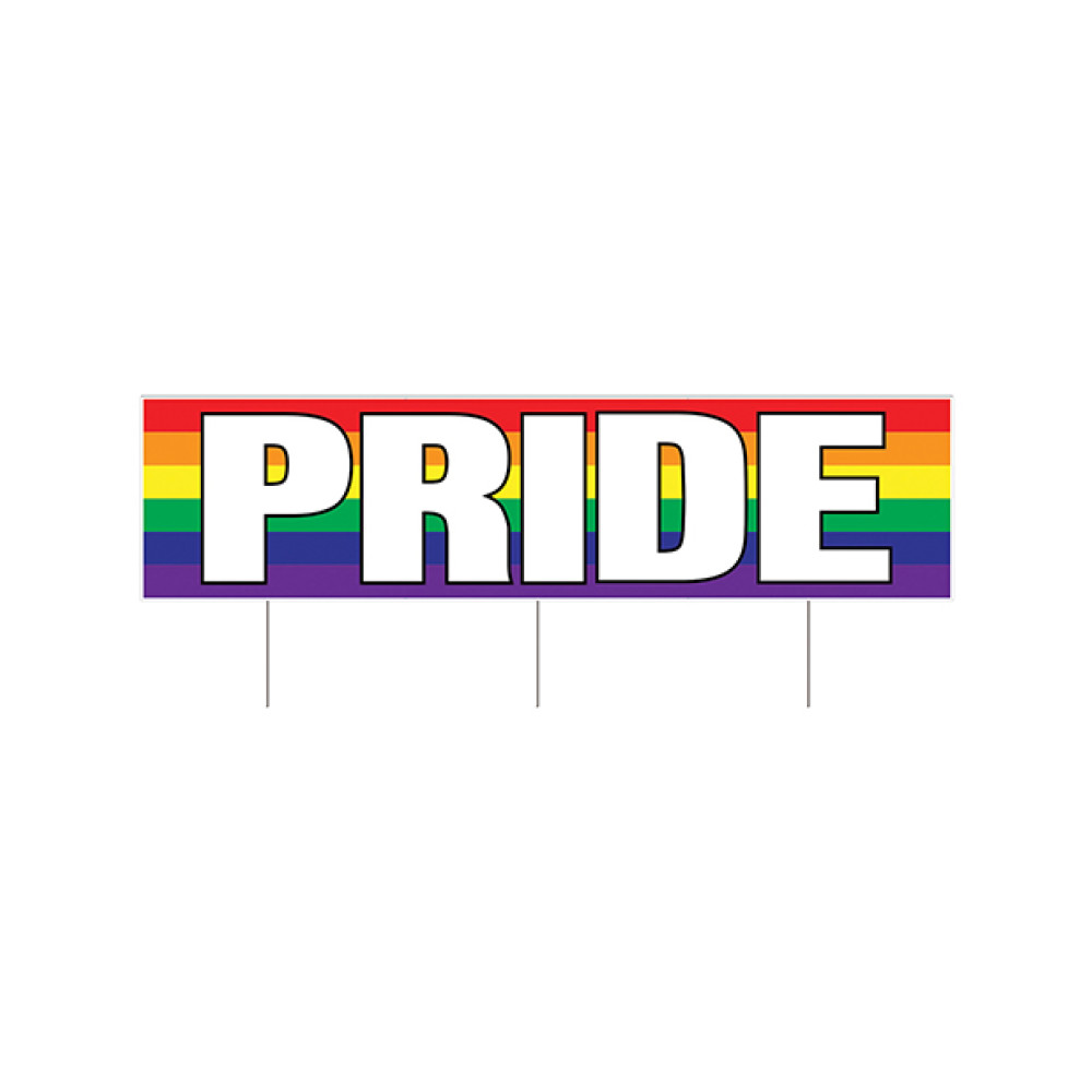 Plastic Jumbo Pride Yard Sign
